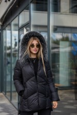 Зимняя куртка Mila Nova К-344 черный — изображение 4