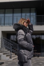 Зимняя куртка Mila Nova К-344 серый — изображение 4