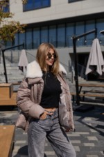 Зимняя куртка Mila Nova К-350 капучино — изображение 5