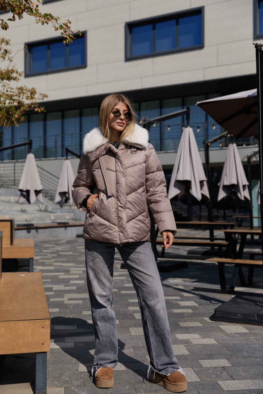 Зимняя куртка Mila Nova К-350 капучино — изображение 3