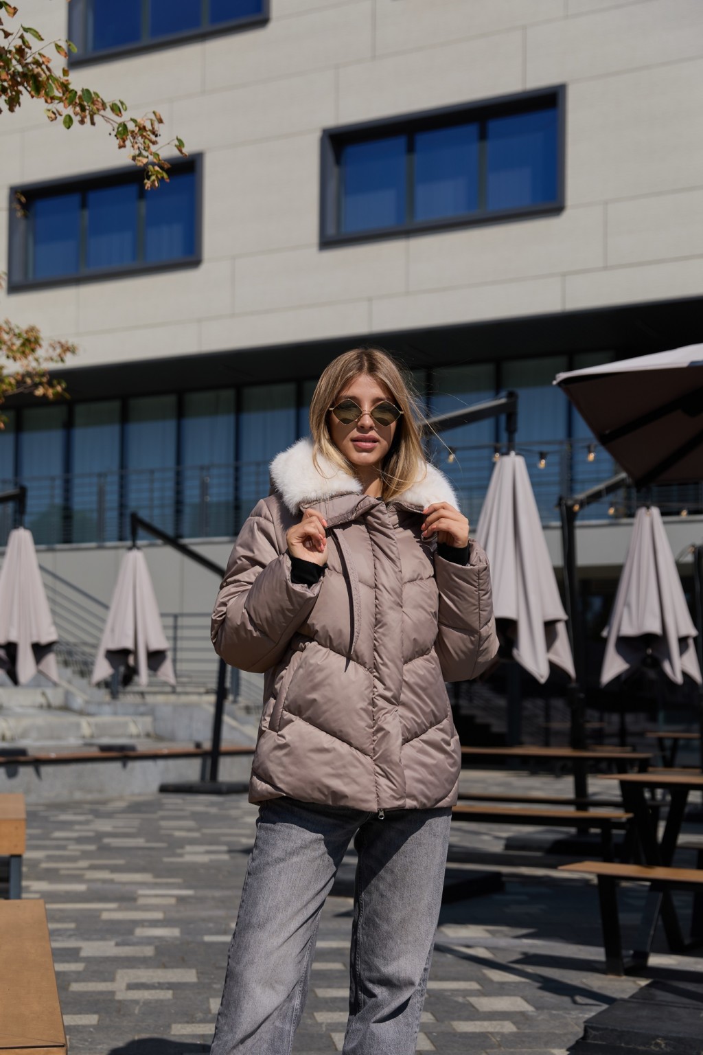 к-350кап (4) Зимняя куртка Mila Nova К-350 капучино — изображение 1