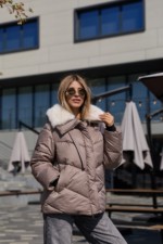 Зимняя куртка Mila Nova К-350 капучино — изображение 4