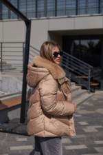 Зимняя куртка Mila Nova К-350 кемел — изображение 6