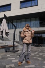 Зимняя куртка Mila Nova К-350 кемел — изображение 3