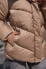 Зимняя куртка Mila Nova К-350 кемел — изображение 4