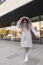 Зимнее пальто Mila Nova ПВ-360 серый — изображение 8