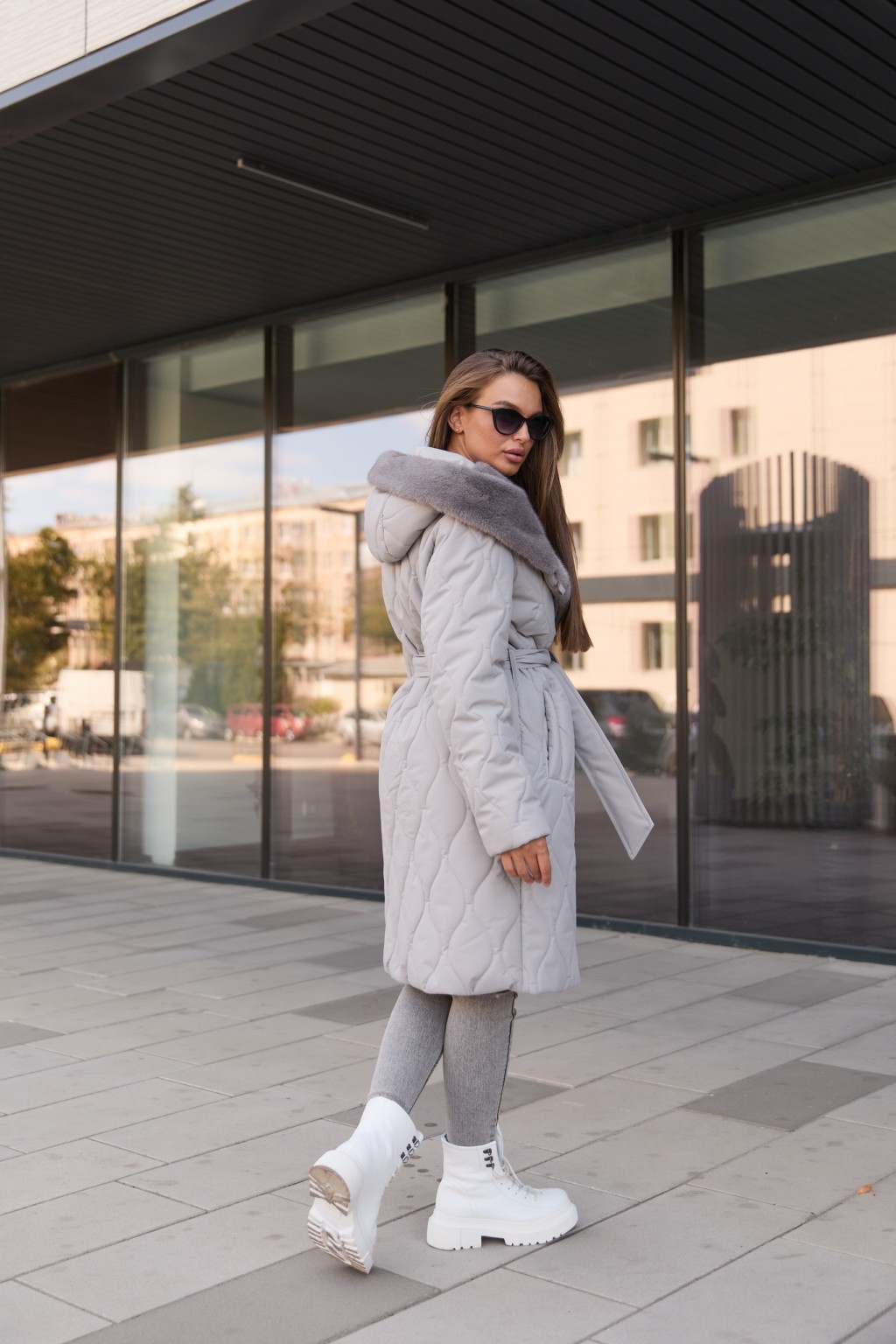 Зимнее пальто Mila Nova ПВ-360 серый — изображение 7