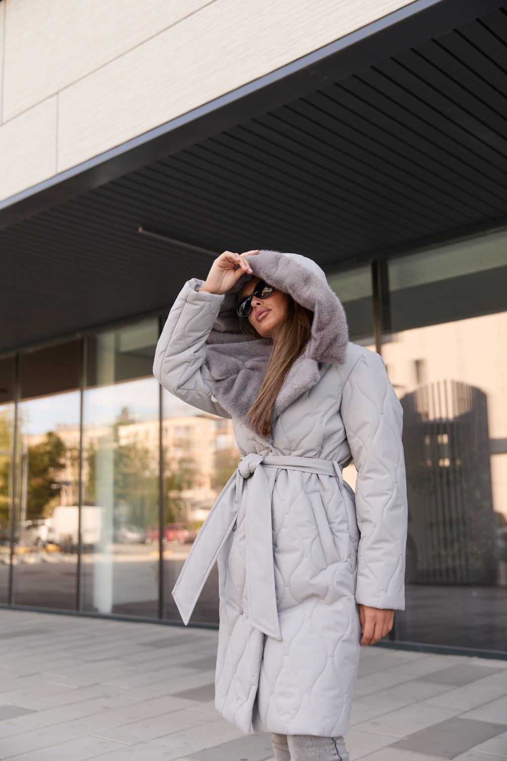 Зимнее пальто Mila Nova ПВ-360 серый — изображение 4