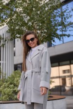 Демисезонное пальто Mila Nova ПВ-364 серый — изображение 5