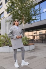 Демисезонное пальто Mila Nova ПВ-364 серый — изображение 3