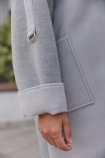 Демисезонное пальто Mila Nova ПВ-364 серый — изображение 6