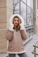 Зимняя дубленка MilaNova  капучино