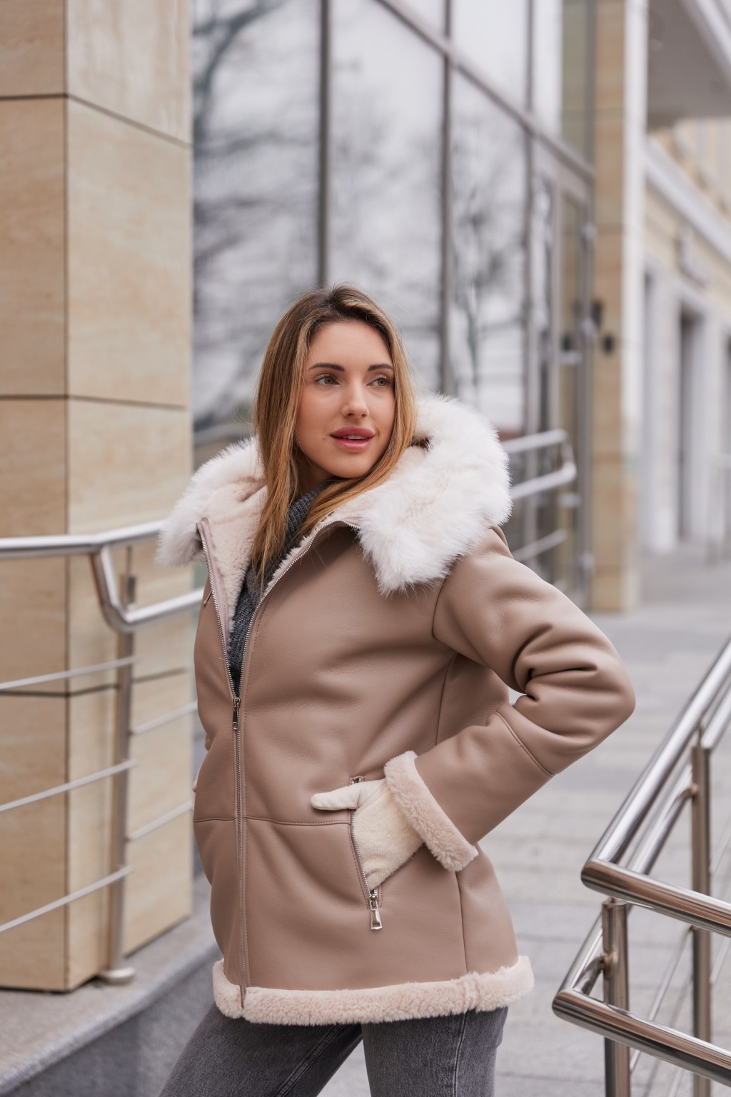Зимняя дубленка MilaNova  капучино — изображение 2