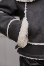 Зимняя дубленка Mila Nova Д-228 графит — изображение 7