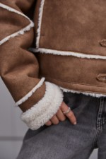 Зимняя дубленка Mila Nova Д-228 кемел — изображение 7