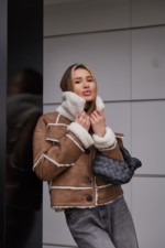 Зимняя дубленка Mila Nova Д-228 кемел — изображение 4