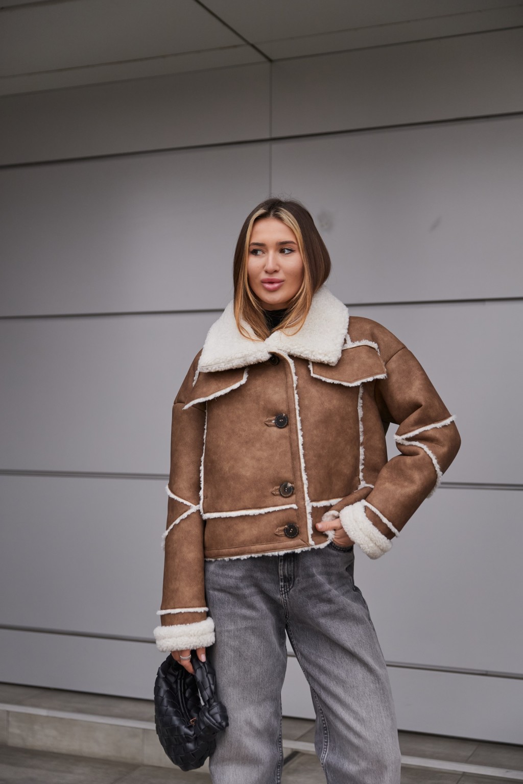 Зимняя дубленка Mila Nova Д-228 кемел — изображение 5