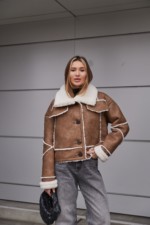 Зимняя дубленка Mila Nova Д-228 кемел