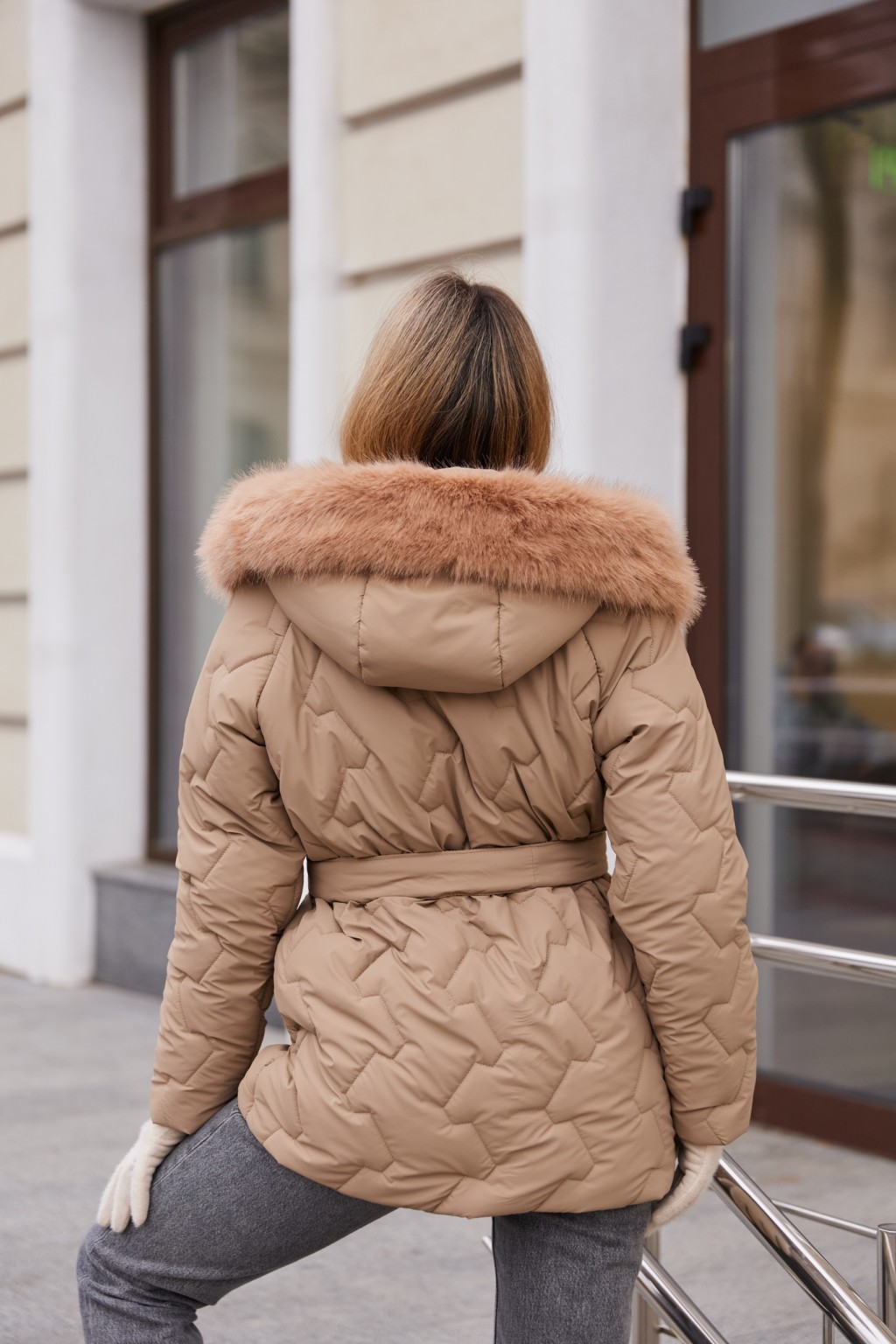 Зимняя куртка Mila Nova К-328 кап песочный — изображение 2