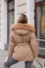 Зимняя куртка Mila Nova К-328 кап песочный — изображение 2