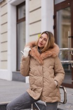 Зимняя куртка Mila Nova К-328 кап песочный — изображение 3