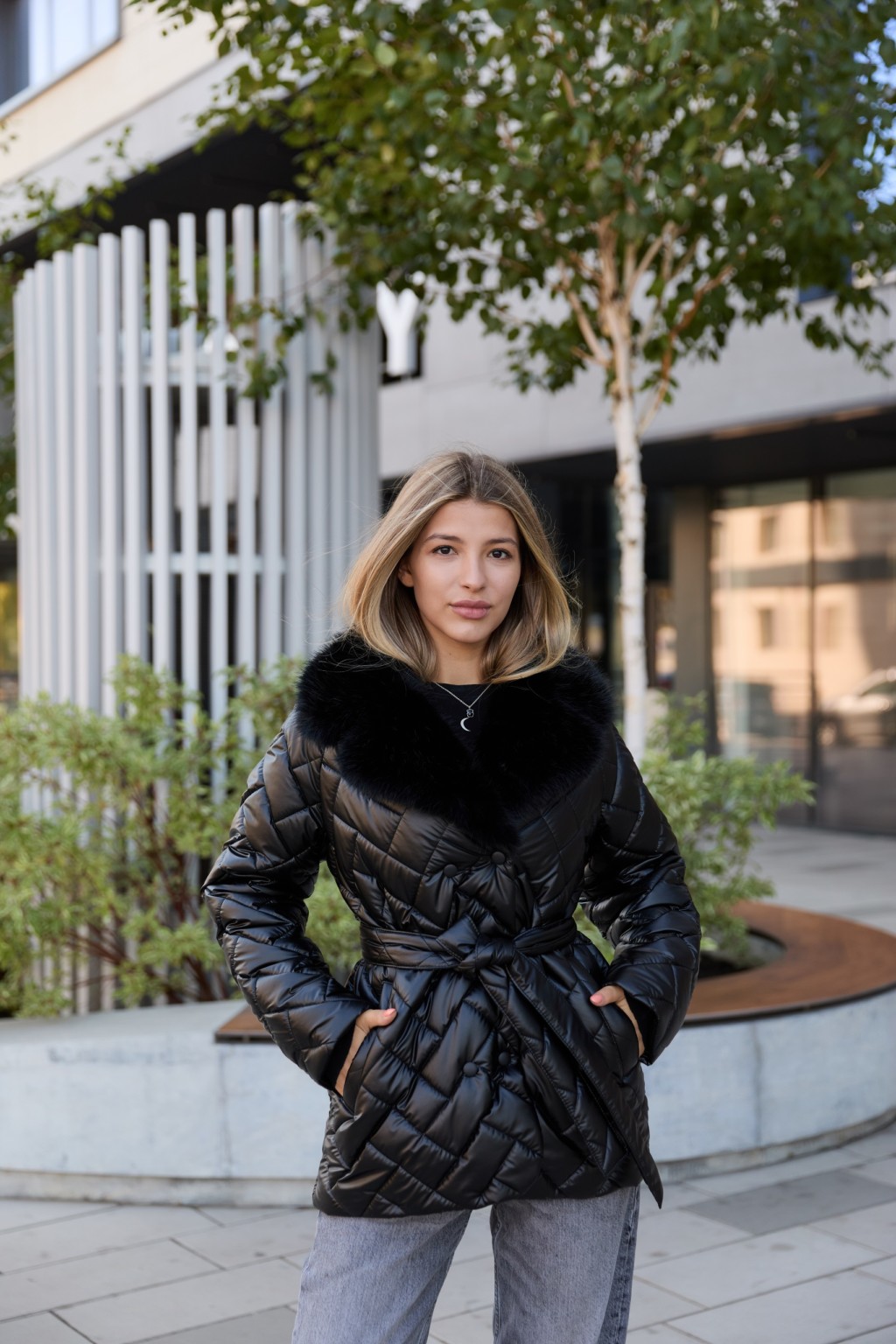 Зимняя куртка Mila Nova К-328 черный — изображение 3