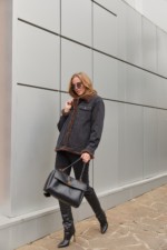 Евро-зима куртка Mila Nova  К-312 черный+шоколад — изображение 6