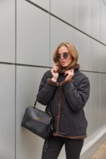 Евро-зима куртка Mila Nova  К-312 черный+шоколад — изображение 3