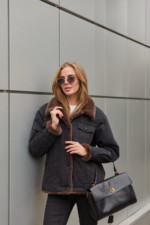 Евро-зима куртка Mila Nova  К-312 черный+шоколад