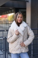 Зимняя куртка Mila Nova К-328 бежевый