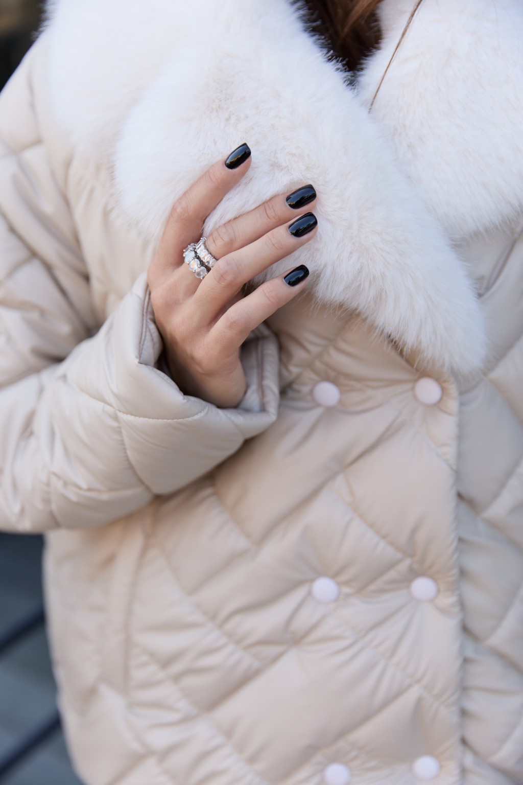 Зимняя куртка Mila Nova К-328 бежевый — изображение 6