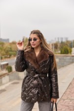 Зимняя куртка Mila Nova К-328 кап  шоколадный — изображение 2