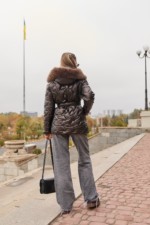 Зимняя куртка Mila Nova К-328 кап  шоколадный — изображение 4