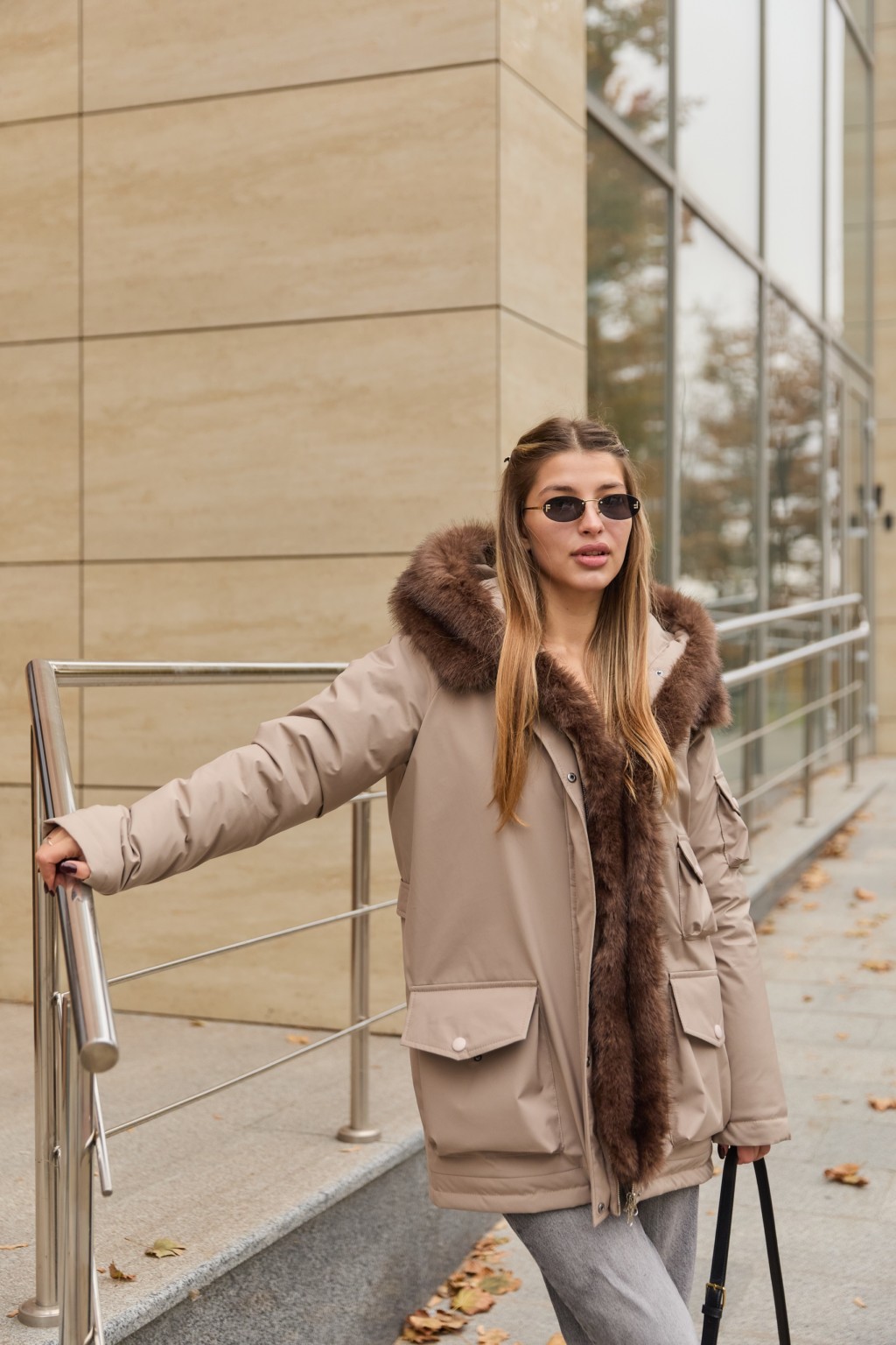 Зимняя куртка-парка К-342 капучино — изображение 2