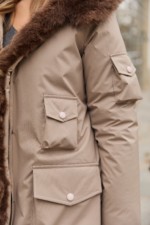 Зимняя куртка-парка К-342 капучино — изображение 5