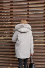 Зимняя куртка-парка К-342 серый — изображение 11