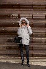 Зимняя куртка-парка К-342 серый