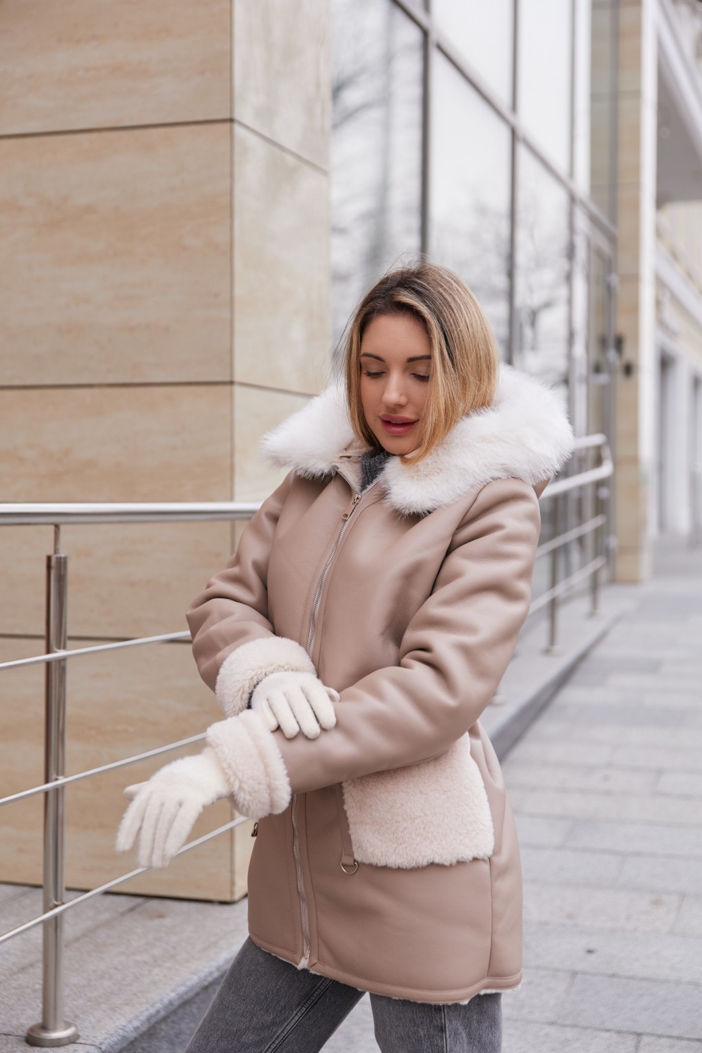 Зимняя Дубленка MilaNova Д-236  капучино — изображение 5