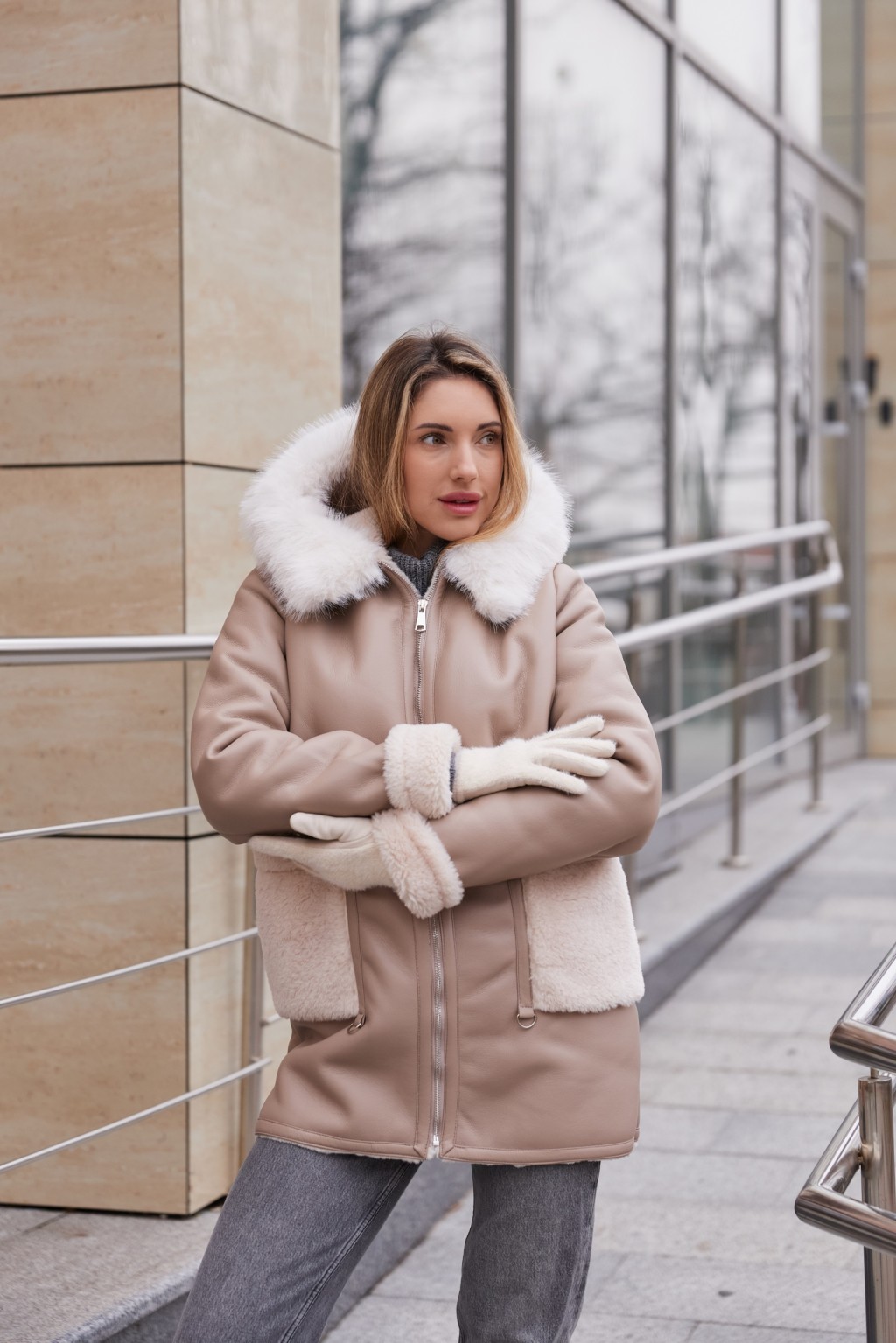 Зимняя Дубленка MilaNova Д-236  капучино — изображение 3