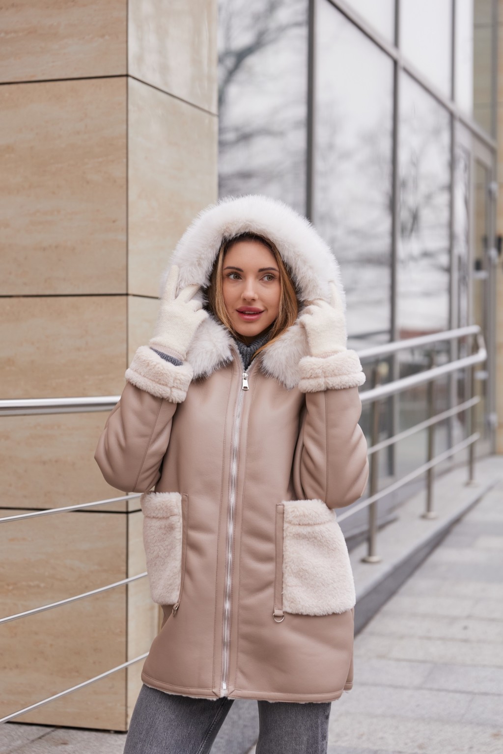 Зимняя Дубленка MilaNova Д-236  капучино — изображение 1