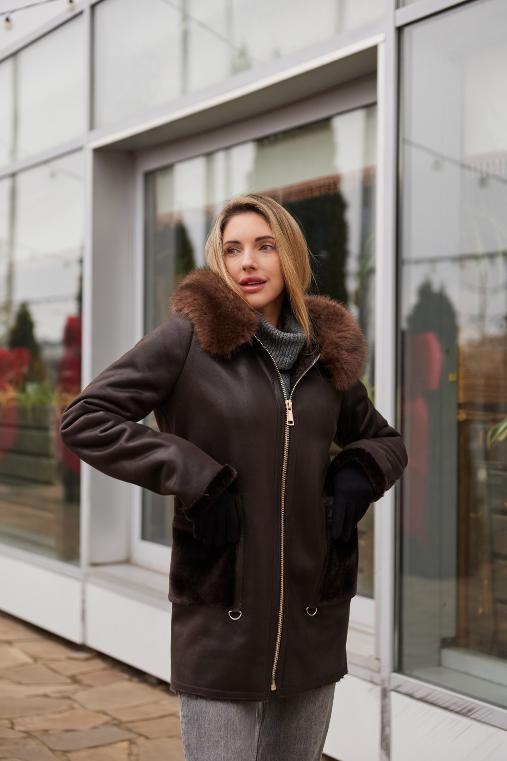 Зимняя Дубленка MilaNova Д-236  шоколадный — изображение 9