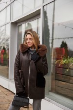 Зимняя Дубленка MilaNova Д-236  шоколадный — изображение 6