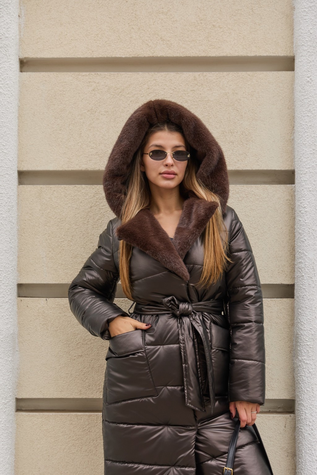 Зимнее пальто Mila Nova ПВ-331шоколадный — изображение 8