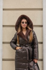 Зимнее пальто Mila Nova ПВ-331шоколадный — изображение 8