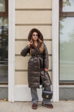 Зимнее пальто Mila Nova ПВ-331шоколадный — изображение 10