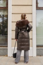 Зимнее пальто Mila Nova ПВ-331шоколадный — изображение 3