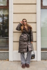 Зимнее пальто Mila Nova ПВ-331шоколадный — изображение 4