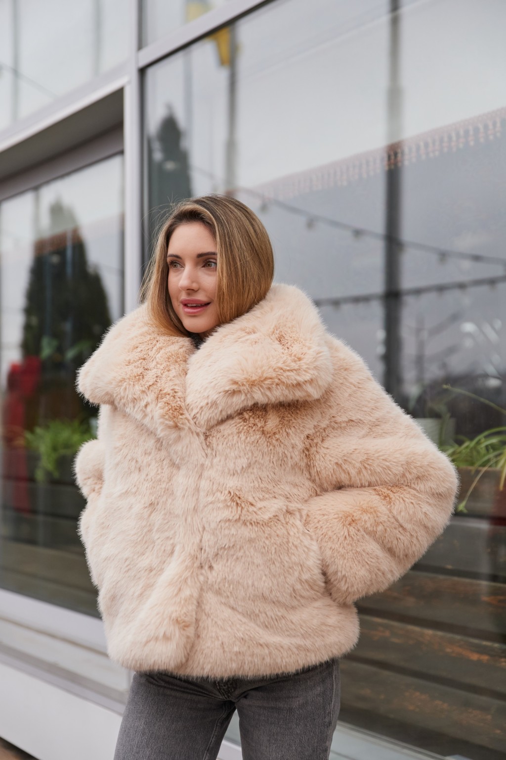 Зимняя шуба Mila Nova ПВ-344персиковый — изображение 6