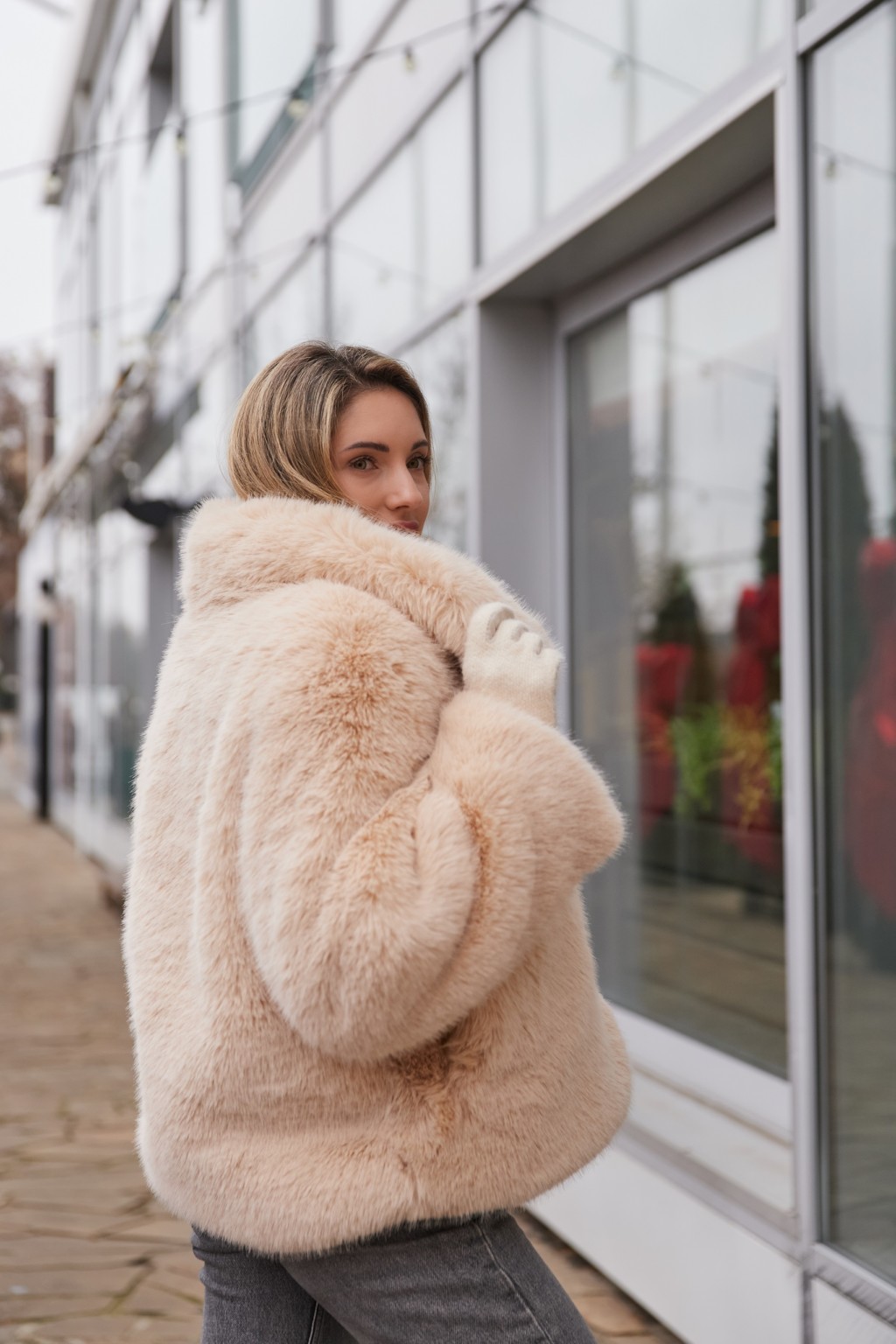 Зимняя шуба Mila Nova ПВ-344персиковый — изображение 3