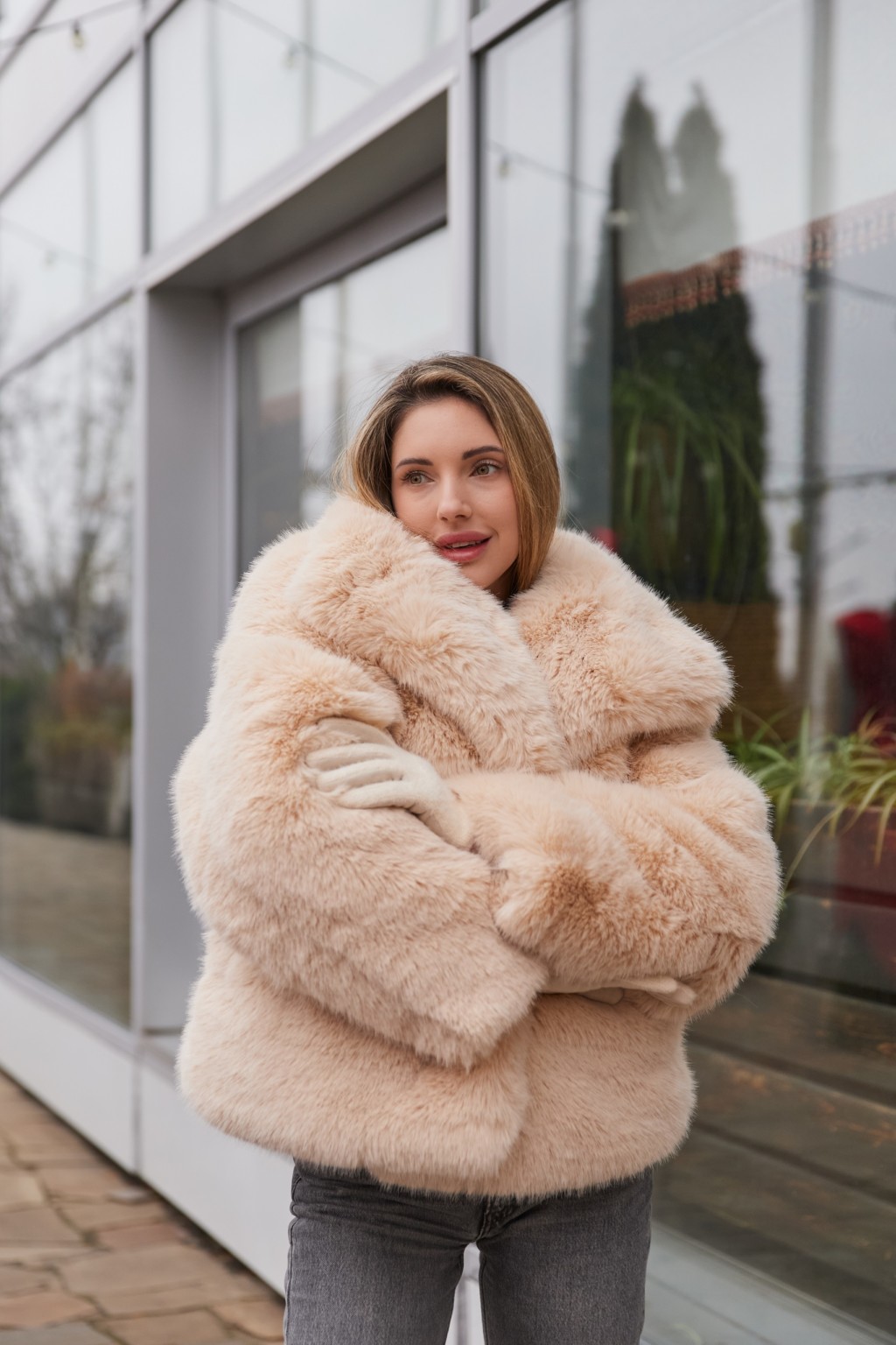 Зимняя шуба Mila Nova ПВ-344персиковый — изображение 2